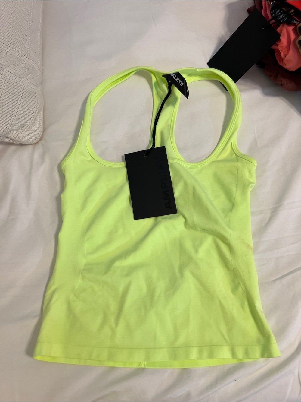 Alphalete High-Visibility Neon Racerback Sports Top NWT